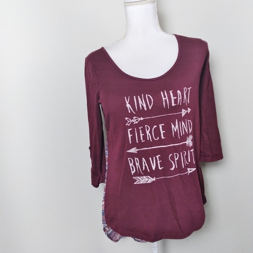 About A Girl Kind Heart Fierce Mind Graphic Top